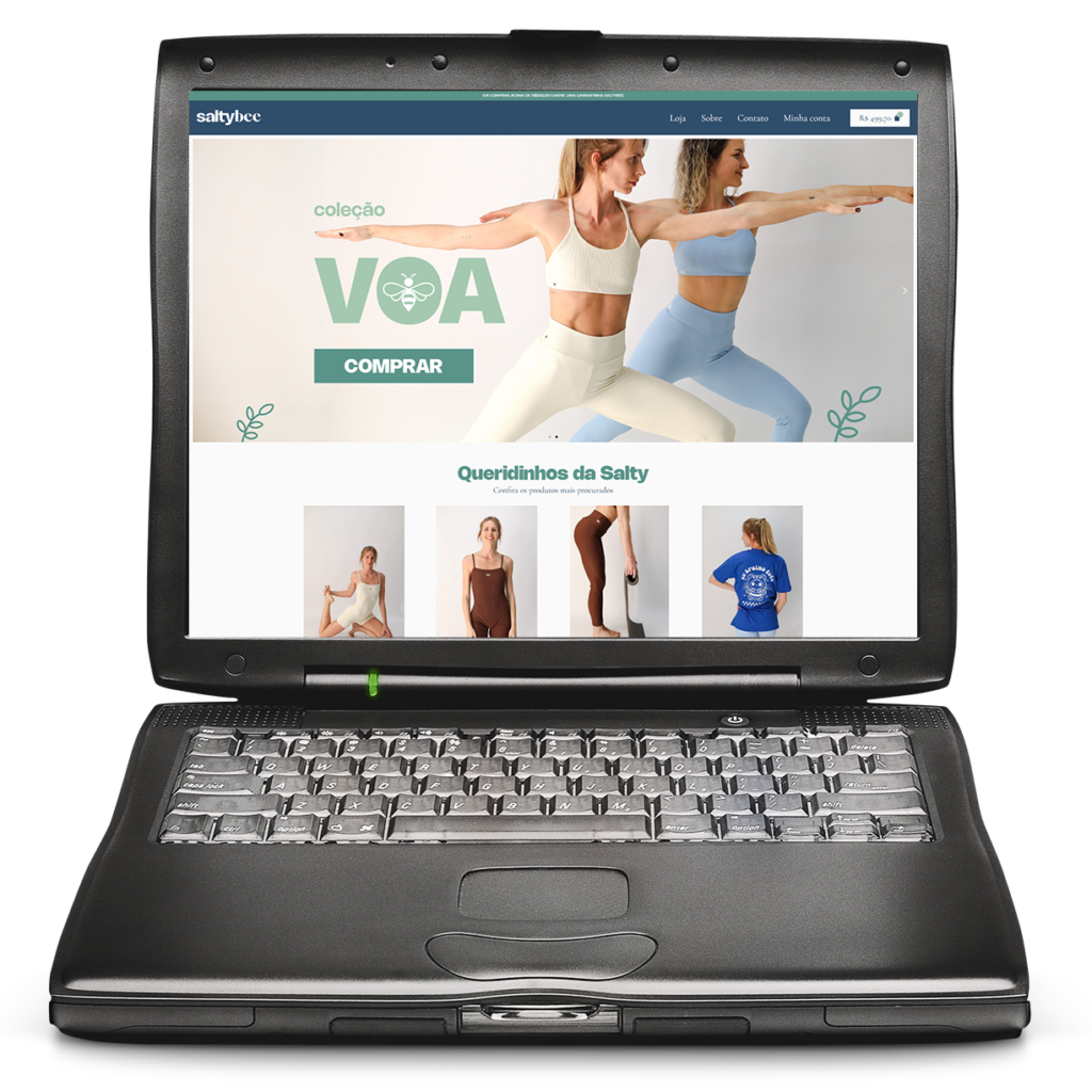Site exibido em notebook — projeto Fluxxo